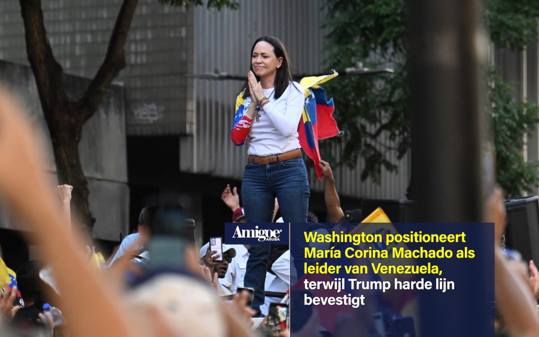 Washington positioneert María Corina Machado als leider van Venezuela, terwijl Trump harde lijn bevestigt