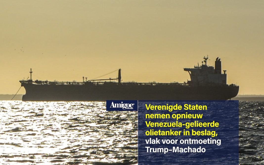 Verenigde Staten nemen opnieuw Venezuela-gelieerde olietanker in beslag, vlak voor ontmoeting Trump–Machado