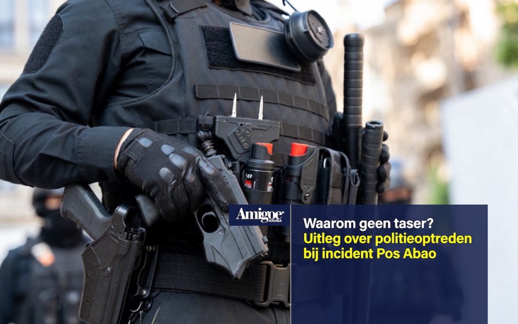 Waarom geen taser? Uitleg over politieoptreden bij incident Pos Abao