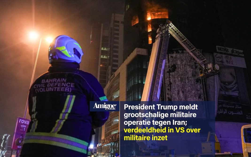 President Trump meldt grootschalige militaire operatie tegen Iran; verdeeldheid in VS over militaire inzet