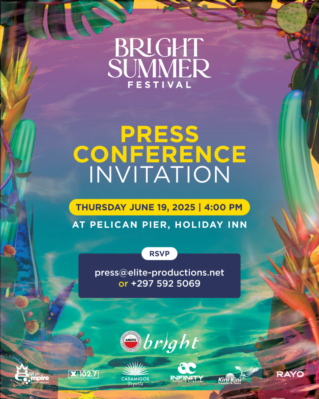 Persconferentie aangekondigd voor Bright Summer Festival 2025 Persconferentie aangekondigd voor Bright Summer Festival 2025