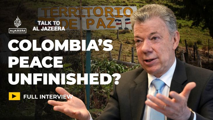 Santos blikt terug op tien jaar Colombiaans vredesakkoord Santos blikt terug op tien jaar Colombiaans vredesakkoord (Picture by: aljazeera.com)