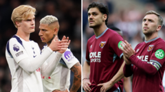 Tottenham en West Ham strijden op laatste speeldag om Premier League-behoud (Picture by: ichef.bbci.co.uk)