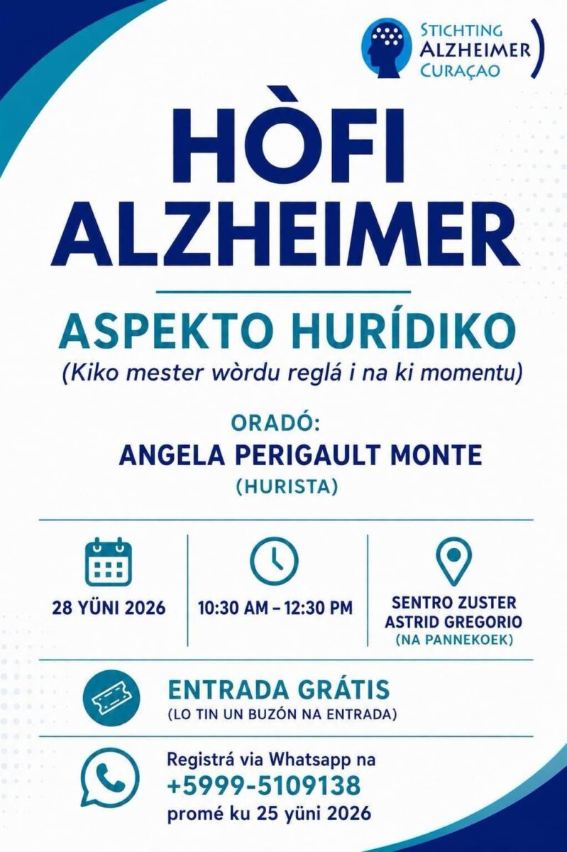Alzheimerpatiënten moeten vroeg hun zaken op orde stellen (Picture by: extra.cw)