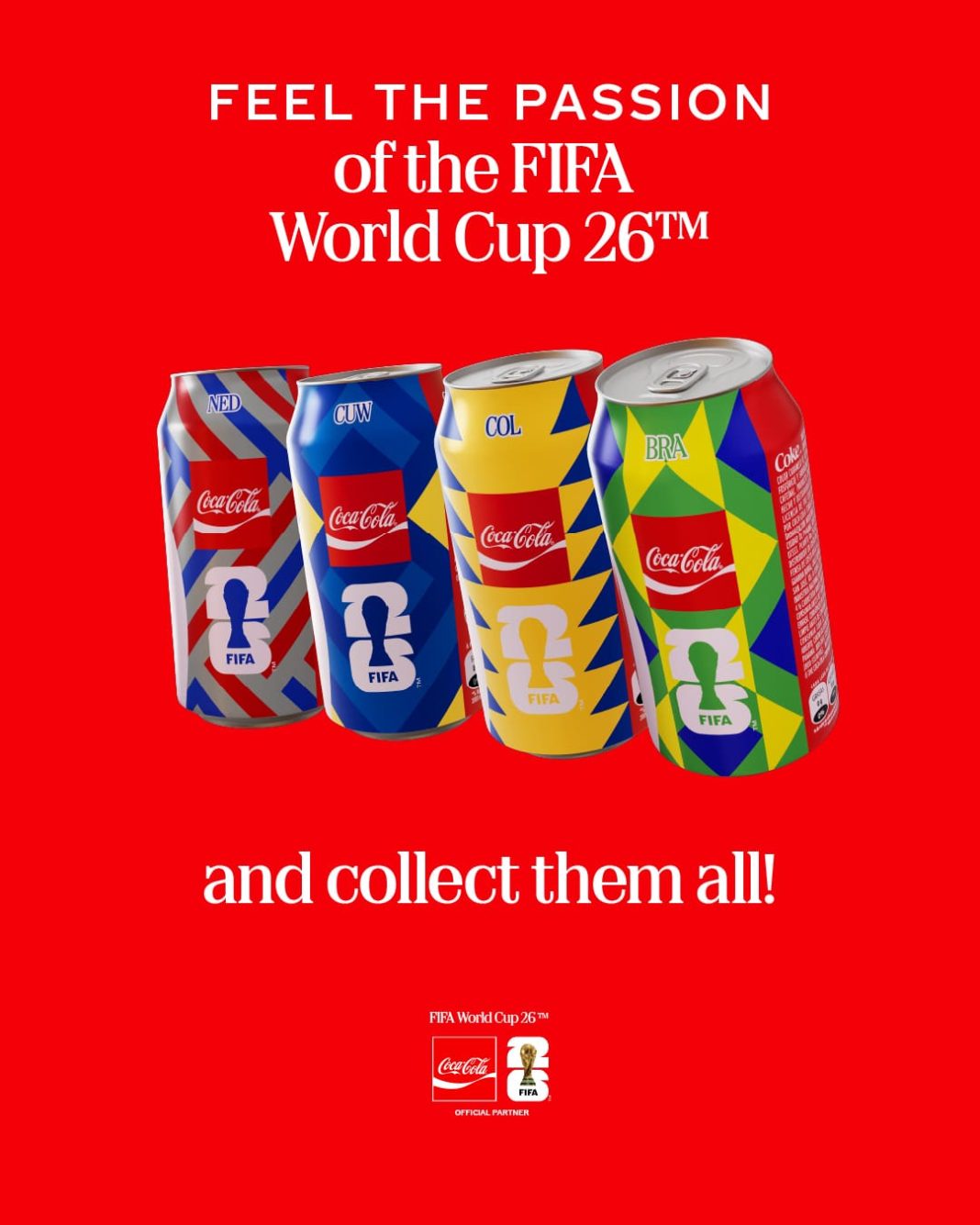 Coca-Cola introduceert speciale blikontwerpen ter gelegenheid van het wereldkampioenschap voetbal (Picture by: 24ora.com)