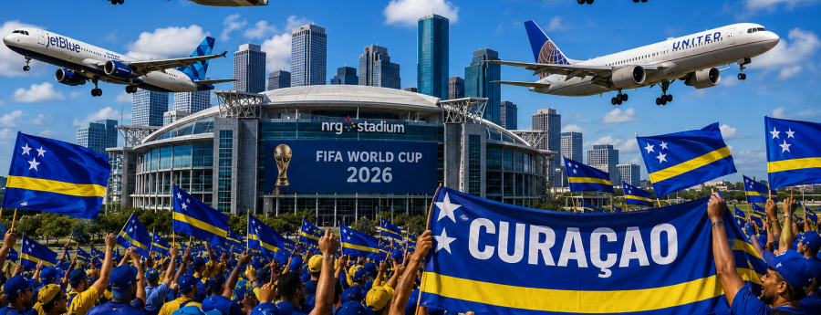 Curaçao mobiliseert naar schatting 5.800 supporters voor WK-duel met Duitsland in Houston (Picture by: noticiacla.com)