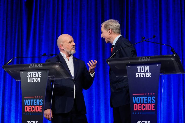 Democraat en Republikein strijden om gouverneurschap Californië Democraat en Republikein strijden om gouverneurschap Californië (Picture by: aljazeera.com)