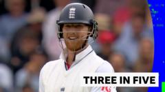 Engeland in de problemen: drie wickets in vijf ballen tegen Nieuw-Zeeland (Picture by: ichef.bbci.co.uk)