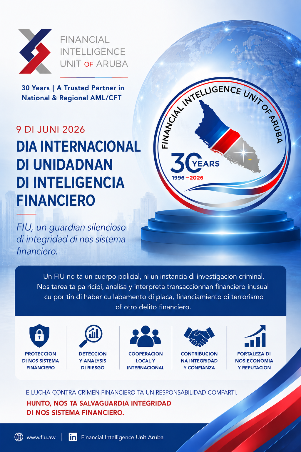 FIU-Aruba in de schijnwerpers op Internationale Dag van Financiële Inlichtingendiensten (Picture by: 24ora.com)