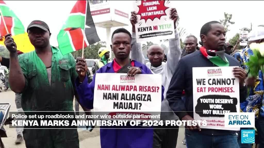 Kenia herdenkt bloedige protesten van 2024 met nieuwe onlusten Kenia herdenkt bloedige protesten van 2024 met nieuwe onlusten (Picture by: s.france24.com)