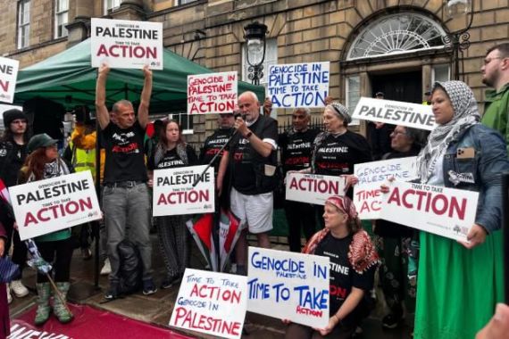 Schotse activisten vechten voor recht op protest tegen verbod Palestine Action (Picture by: aljazeera.com)