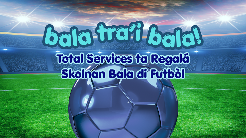 Total Services schenkt voetballen aan basisscholen op Curaçao (Picture by: extra.cw)
