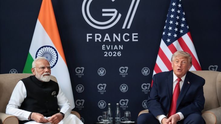 Trump noemt Modi een ‘killer’ én een ‘engel’ om zijn onderhandelingstactiek Trump noemt Modi een 'killer' én een 'engel' om zijn onderhandelingstactiek (Picture by: aljazeera.com)