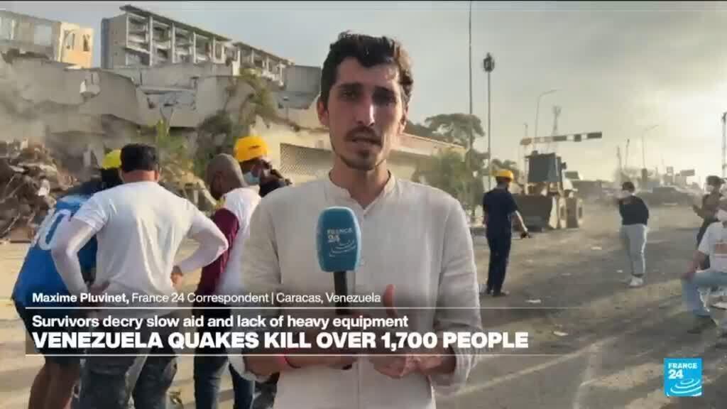 Verslaggever ter plaatse in Venezuela: 'Alle gebouwen zijn ingestort' (Picture by: s.france24.com)