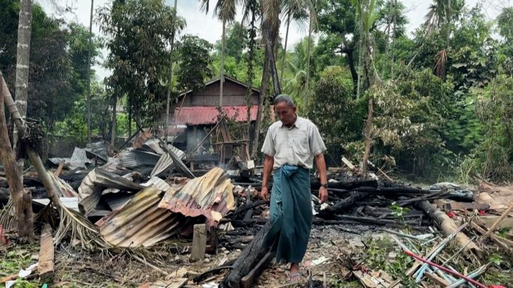 Zeven burgers gedood bij Myanmarees luchtaanval in Rakhine-staat Zeven burgers gedood bij Myanmarees luchtaanval in Rakhine-staat (Picture by: aljazeera.com)