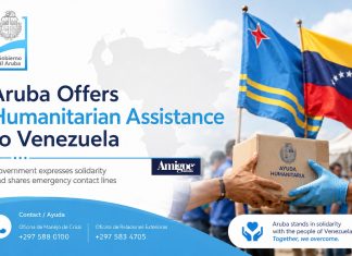 Aruba biedt humanitaire bijstand aan Venezuela aan en publiceert contactnummers