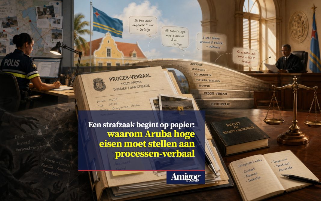 Een strafzaak begint op papier: waarom Aruba hoge eisen moet stellen aan processen-verbaal Een strafzaak begint op papier: waarom Aruba hoge eisen moet stellen aan processen-verbaal