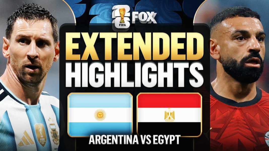 Argentinië wint met 3-2 van Egypte en bereikt kwartfinales WK 2026 (Photo by: foxsports.com)