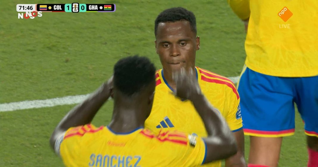Colombia en Ghana treffen elkaar in tweede helft van FIFA WK 2026-groepswedstrijd (Photo by: npo.nl)