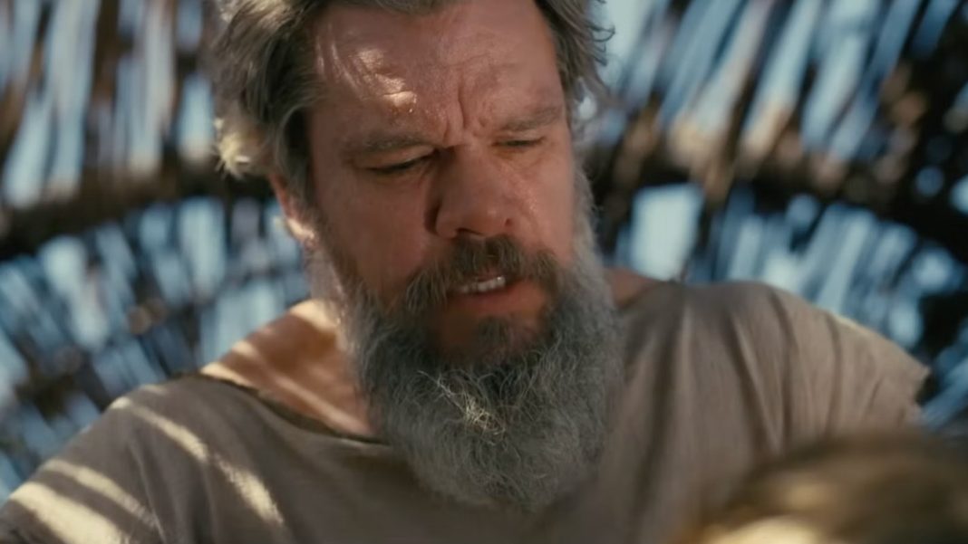 Controversieel moment in ‘The Odyssey’: Puppy wordt van een klif gegooid Controversieel moment in 'The Odyssey': Puppy wordt van een klif gegooid (Picture by: slashfilm.com)