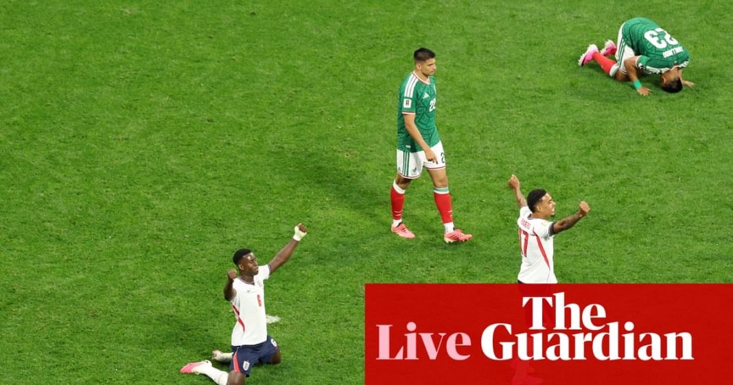 Engeland bereikt kwartfinale WK 2026 na zege op Mexico; rode kaart Balogun onderwerp van discussie (Photo by: co.uk)