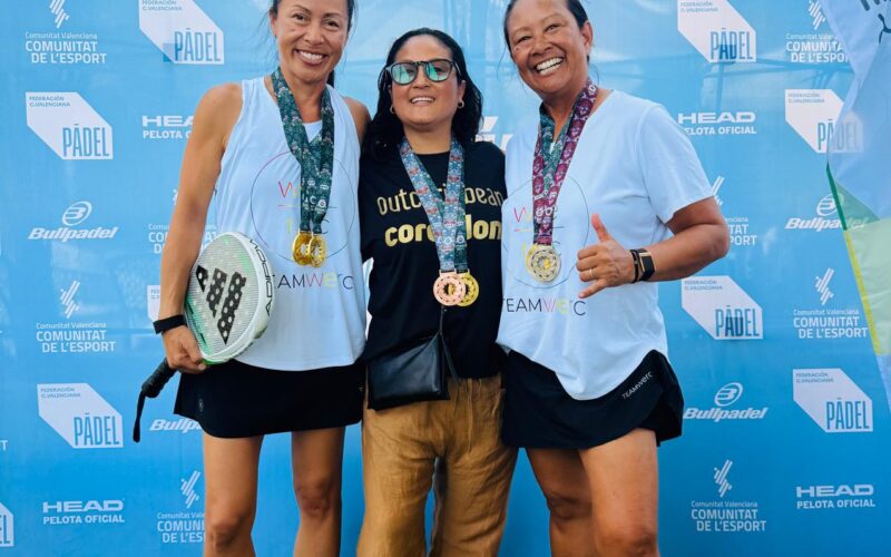 Janice Tjon Sien Kie wint twee medailles padel op Gay Games Valencia (Picture by: paradisefm.cw)