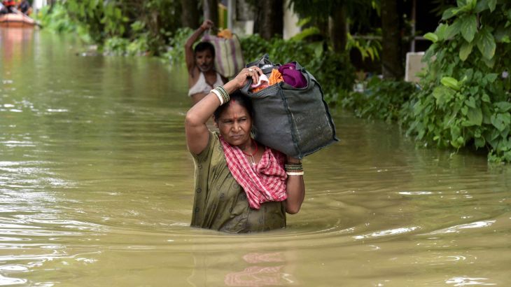 Minimaal 40 doden door overstromingen in noordoost-India (Picture by: aljazeera.com)