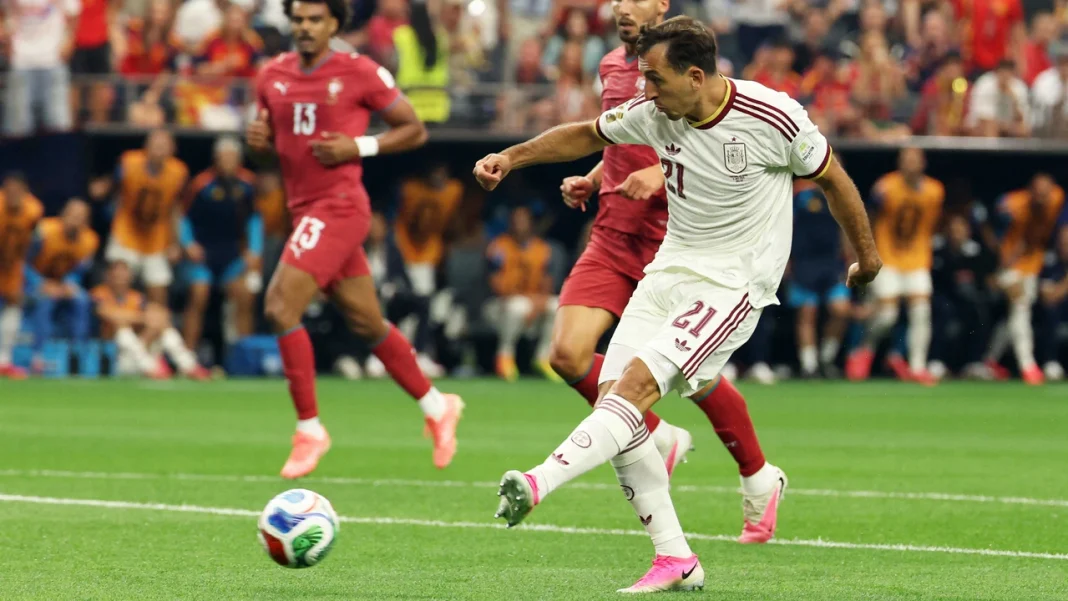 Portugal en Spanje treffen elkaar in achtste finale van het WK voetbal (Photo by: nos.nl)
