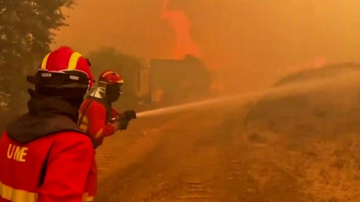 Spaanse autoriteiten uitroepen tot noodtoestand door bosbranden (Picture by: aljazeera.com)