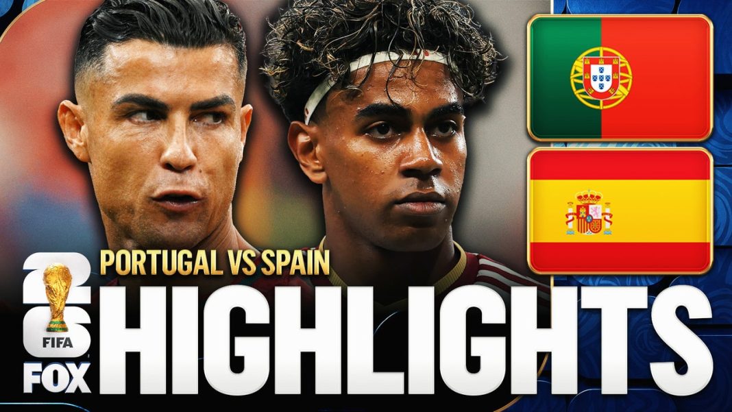 Spanje verslaat Portugal in achtste finale WK 2026; carrière Ronaldo ten einde (Photo by: foxsports.com)