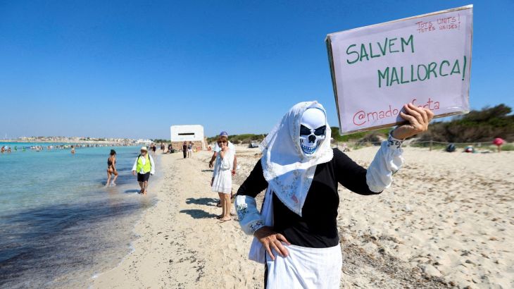 Woedende protesten op Mallorca tegen overtoerisme (Picture by: aljazeera.com)
