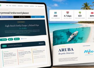 Aruba itinerary maker generated 200 personalised travel plans in June, with 89% requesting bookable options
