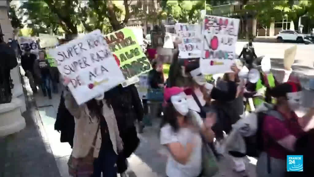 Argentijnen marcheren naar villa van techmiljardair Peter Thiel (Picture by: s.france24.com)