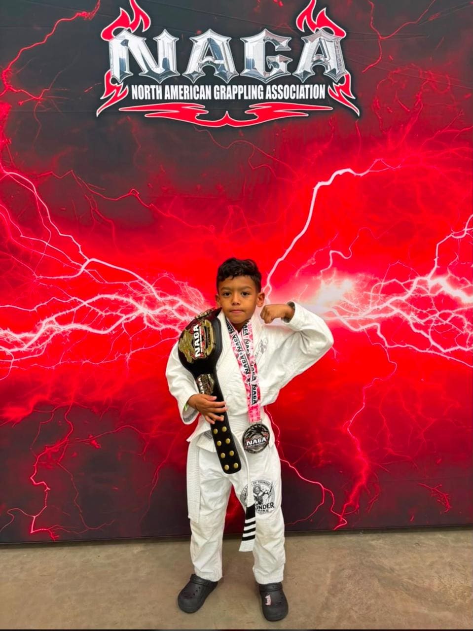 Arubaan Bryden Kock (6) wint twee medailles op NAGA North American Grappling Association (Picture by: 24ora.com)
