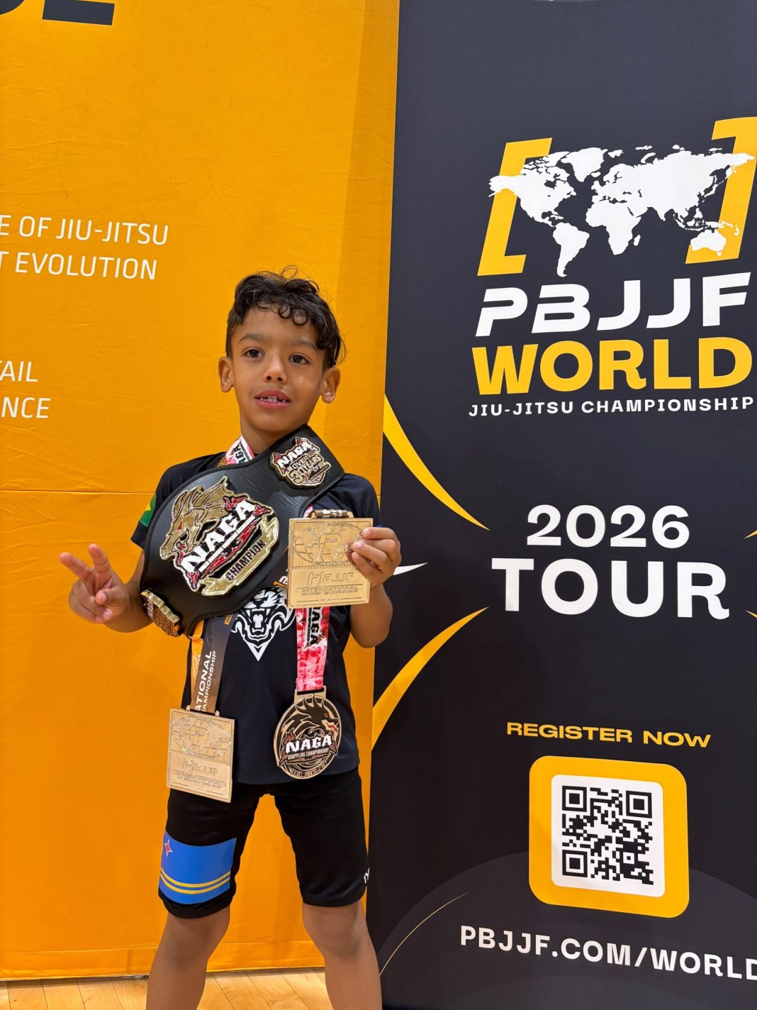 Bryden wint twee zilveren medailles op PBJJF-toernooi in New York Bryden wint twee zilveren medailles op PBJJF-toernooi in New York (Picture by: 24ora.com)
