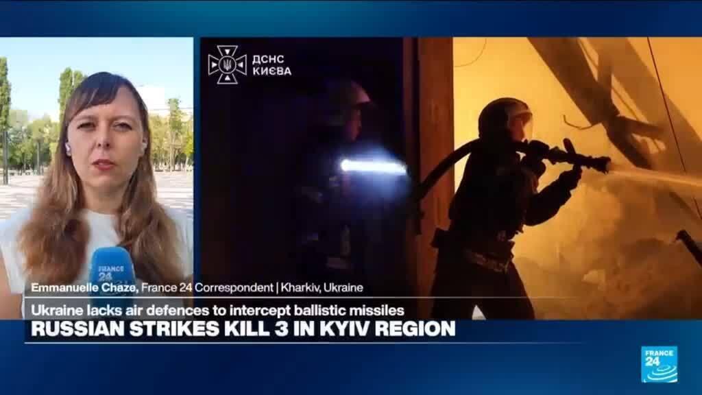 Drie gewonden door Russische raketaanval nabij Kiev; Zelensky bezoekt Servië Drie gewonden door Russische raketaanval nabij Kiev; Zelensky bezoekt Servië (Picture by: s.france24.com)