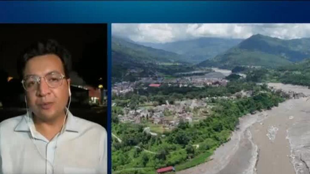 'Extreem risicovolle operaties': reddingswerkers trotseren dreigende dijkdoorbraak aan Nepal-Tibet grens (Picture by: s.france24.com)