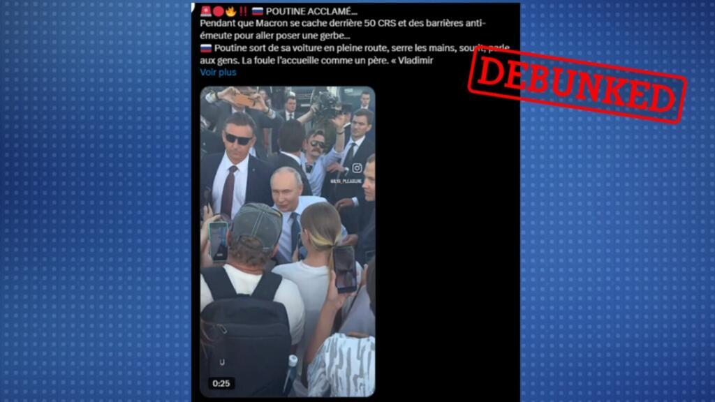 Factcheck: Reist Poetin zonder beveiliging? Video toont het tegendeel (Picture by: s.france24.com)