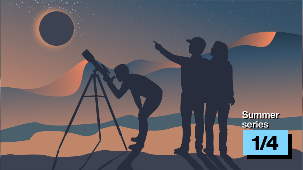 Familie volgt zonsverduistering rondom de wereld Familie volgt zonsverduistering rondom de wereld (Picture by: s.france24.com)
