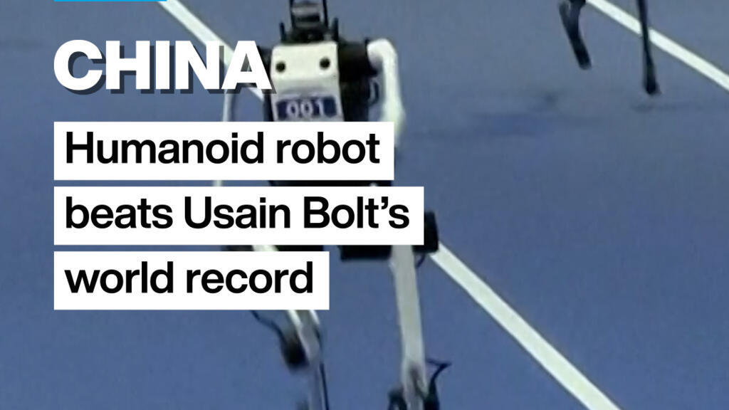 Humanoïde robot verbreekt record Usain Bolt op 100m Humanoïde robot verbreekt wereldrecord Usain Bolt op de 100 meter (Picture by: s.france24.com)