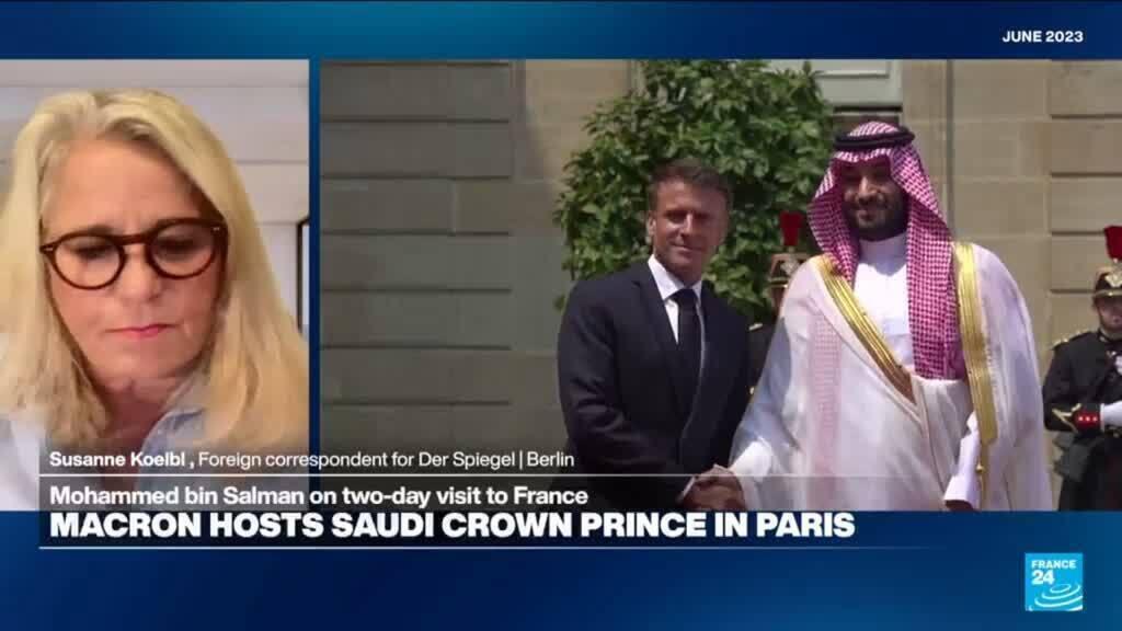 MBS in Parijs: realpolitik boven waarden? MBS in de Lichtstad: stelt het Westen economische belangen boven waarden? (Picture by: s.france24.com)