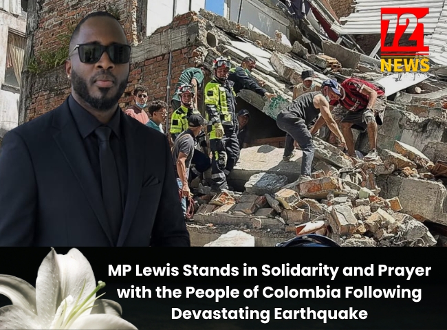 MP Lewis biedt steun en gebed aan Colombia na aardbeving MP Lewis biedt steun en gebed aan Colombia na aardbeving (Picture by: 721news.com)