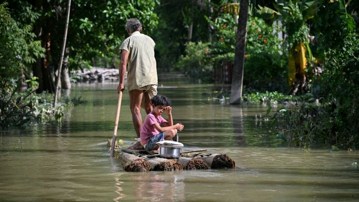 Meer dan een miljoen mensen getroffen door overstromingen in Assam, India Meer dan een miljoen mensen getroffen door overstromingen in Assam, India (Picture by: aljazeera.com)