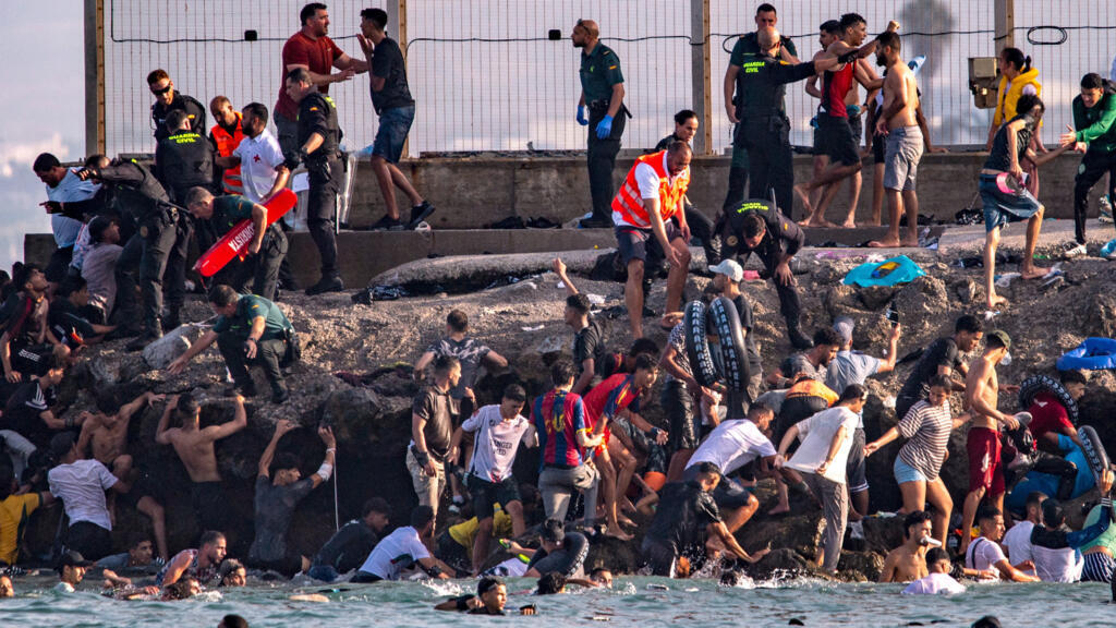 Migrantenstroom naar Ceuta veroorzaakt spanningen binnen EU (Picture by: s.france24.com)