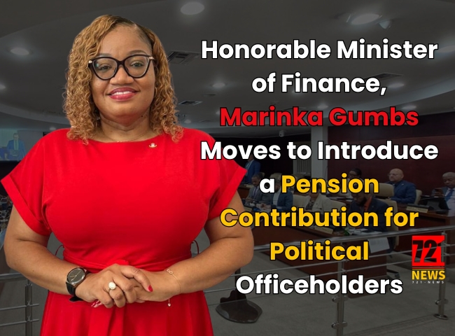 Minister Gumbs wil pensioenbijdrage invoeren voor politieke gezagsdragers Sint Maarten (Picture by: 721news.com)