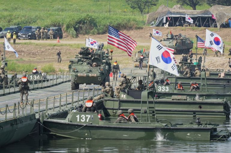 Noord-Korea veroordeelt militaire oefeningen van VS en Zuid-Korea Noord-Korea veroordeelt militaire oefeningen van VS en Zuid-Korea (Picture by: aljazeera.com)