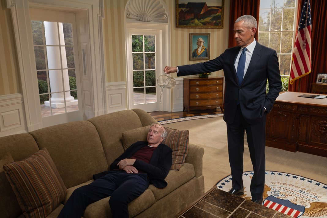 Obama onthult hilarische details over zijn cameo in ‘Life, Larry’ Obama onthult hilarische details over zijn cameo in 'Life, Larry' (Picture by: variety.com)