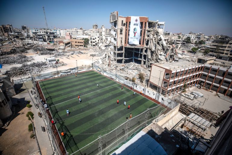 Palestijnse voetbal hervat na conflict in Gaza Palestijnse voetbal hervat na conflict in Gaza (Picture by: aljazeera.com)