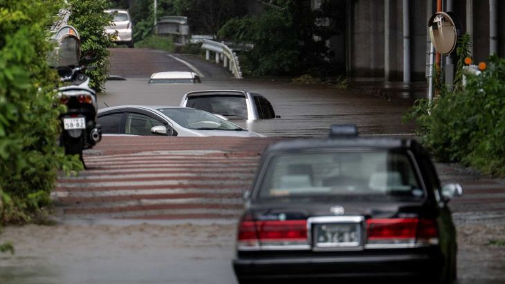 Recordregen veroorzaakt doden en honderdduizenden verplaatsingen in Japan Recordregen veroorzaakt doden en honderdduizenden verplaatsingen in Japan (Picture by: aljazeera.com)