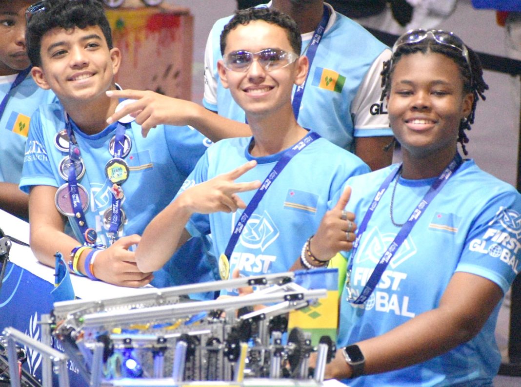 Team Aruba zoekt steun voor roboticatoernooi in Zuid-Korea (Picture by: diario.aw)